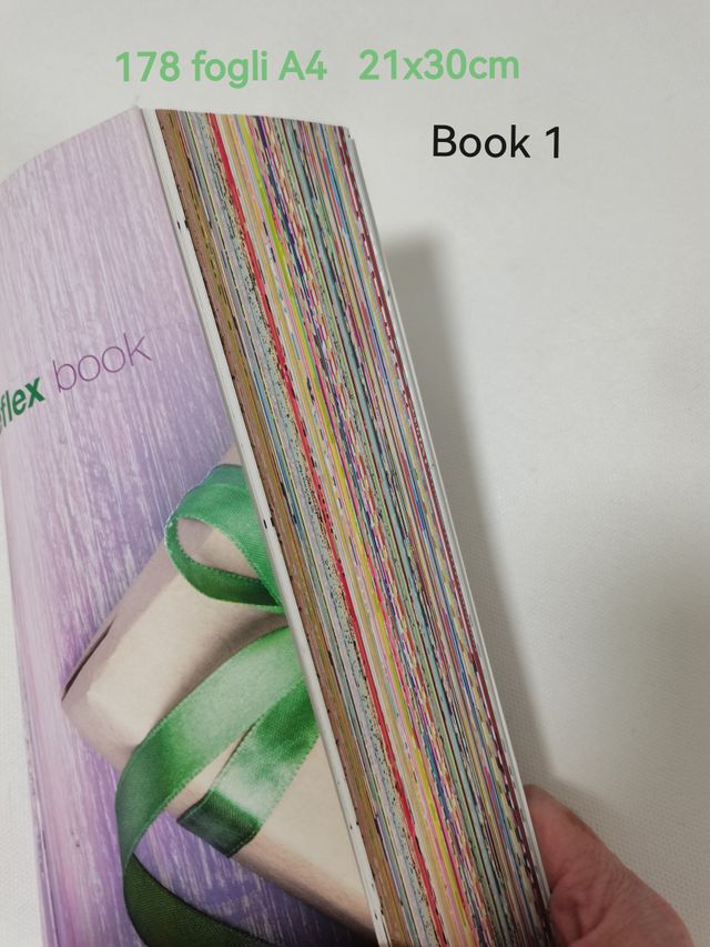 Set 275 fogli colorati, formato A4,  21x39cm