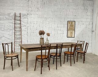 Mesa madera rústica madera maciza 