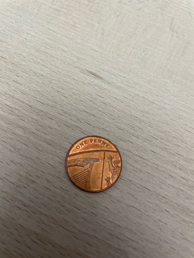 One penny. Elizabeth II 2016