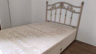 SOMIER CON 2 CAJONES MAS CABEZAL FORJA 1'90x1'35