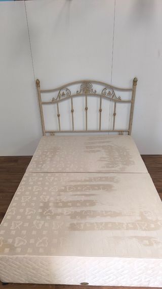 SOMIER CON 2 CAJONES MAS CABEZAL FORJA 1'90x1'35