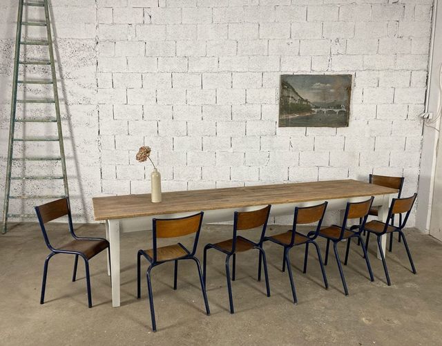 Gran mesa madera maciza 250cm rustica