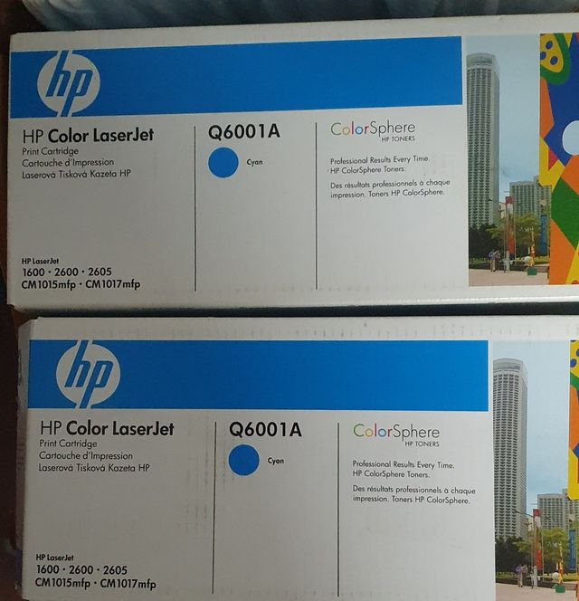 4 Cartuchos Toner HP Laser Jet Q6001A/Q6002A