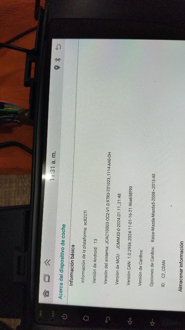 Pantalla de coche mazda 5
