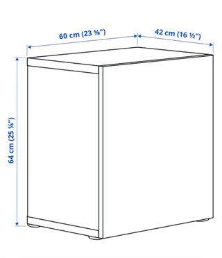 Modulo Besta con puerta 2 estantes y patas
