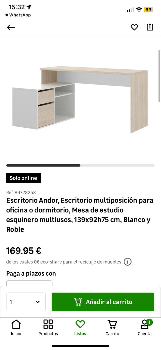 Escritorio reversible