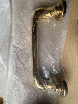 MANIGLIONE PER PORTONI IN LEGNO IN OTTONE