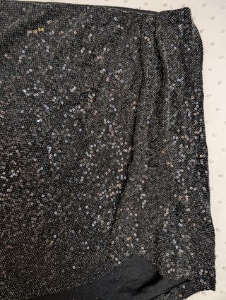 Falda lentejuelas negra