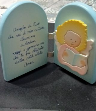 Pala a libretto con preghiera angelo di dio