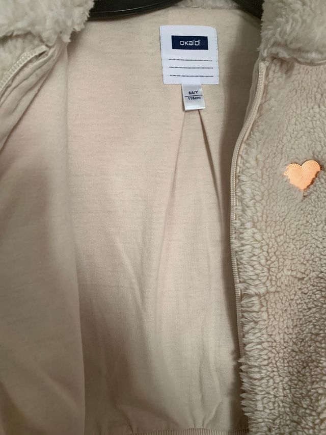 Bomber Okaidi in pelle di pecora per bambina