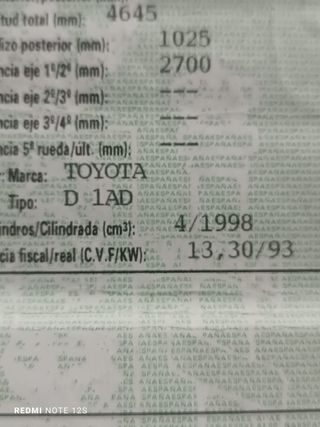 MOTOR TOYOTA AVENSIS 2.0 C.C D-4D TIPO MOTOR 1AD