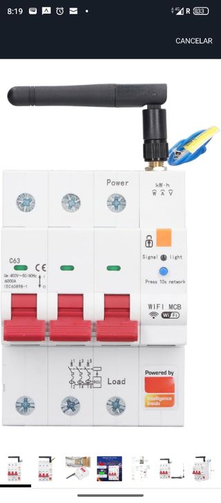 WiFi Metering Circuit Breaker, 3P 63A