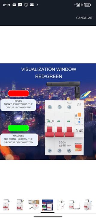 WiFi Metering Circuit Breaker, 3P 63A