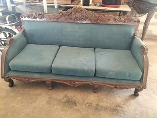 Sofa y butacas madera nordico , buen estado gener