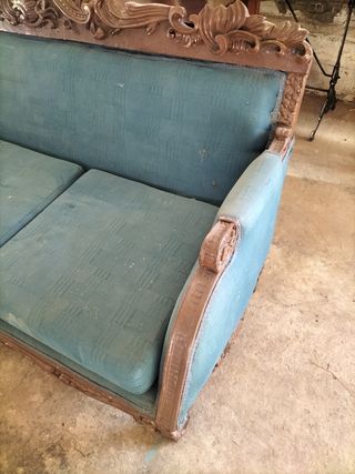 Sofa y butacas madera nordico , buen estado gener