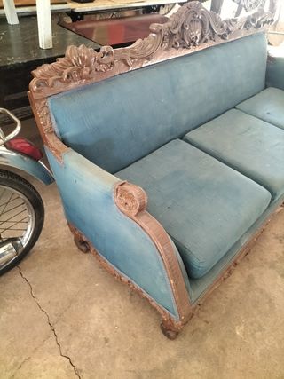 Sofa y butacas madera nordico , buen estado gener