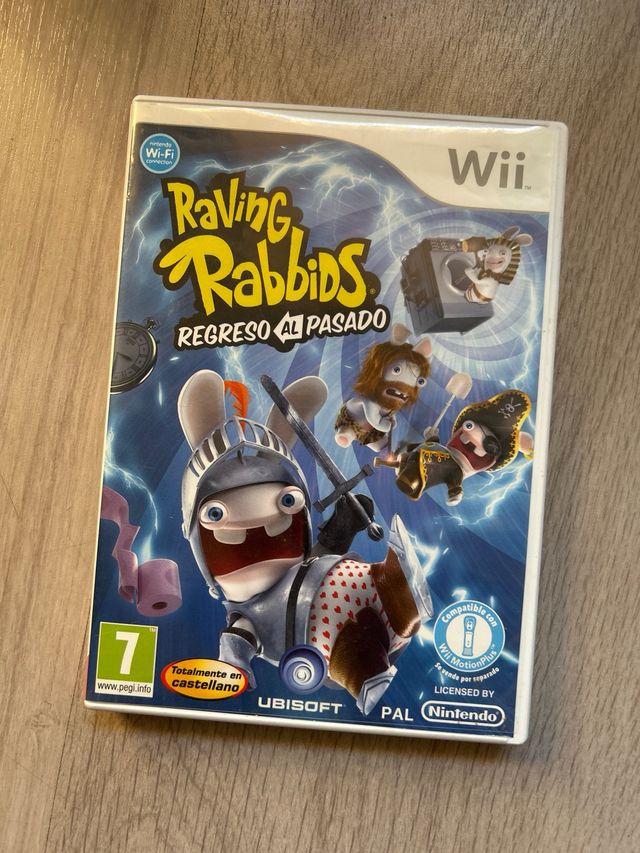 Juego Wii Raving Rabbids Regreso al pasado.