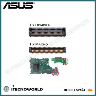 conector macho y hembra placa disco duro ASUS X555
