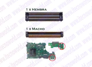 conector macho y hembra placa disco duro ASUS X555