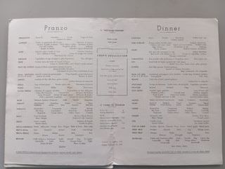 8 pezzi Menù di bordo Tn. Cristoforo Colombo 1957