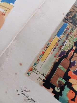 8 pezzi Menù di bordo Tn. Cristoforo Colombo 1957