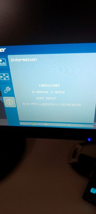 Monitor Acer color negro 21.5 pulgadas