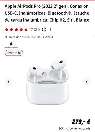 Iphone 15 blanco 128GB + Airpods pro