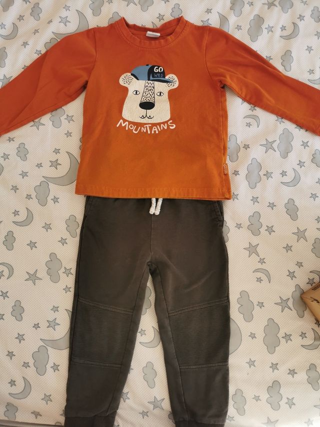 Pantalón y camiseta de invierno niño 2 años