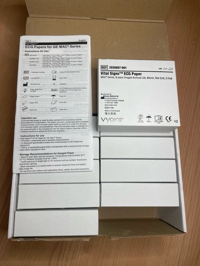 Papel ECG para GE MAC Series