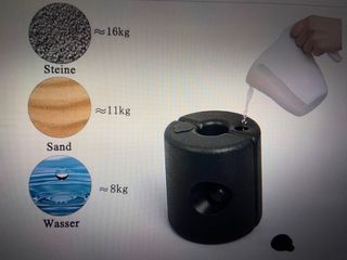 Nuevas Patas rellenables agua/arena para cenadores