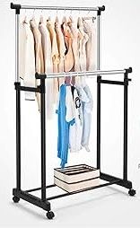 stand appendiabiti in Metallo con ruote