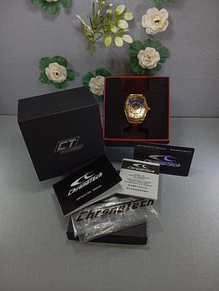 Orologio chronotech dorato nuovo con scatola