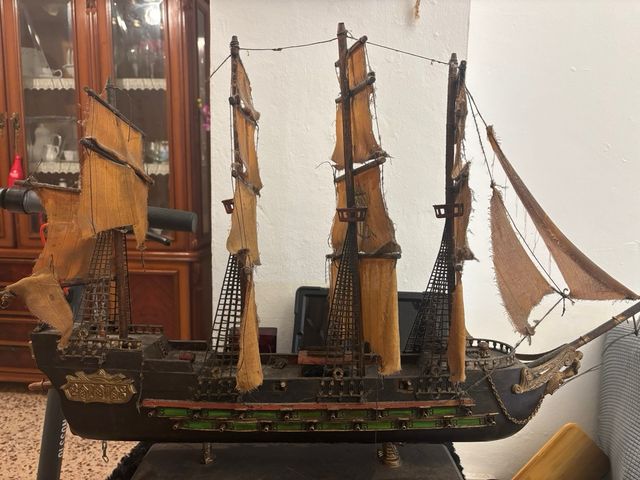 Maqueta de galeón antiguo Barco decorativo