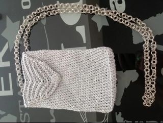 Bolso artesanal hilo brillante