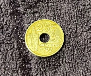 Moneda de 25 pesetas Sevilla 92