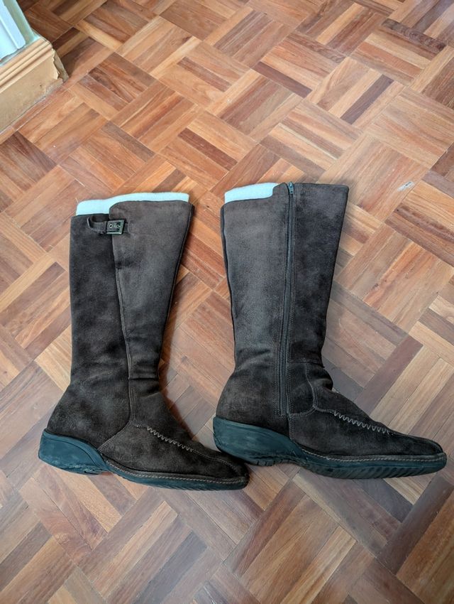 Botas altas de ante Clarks mujer