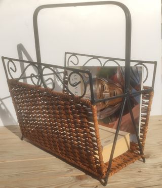 REVISTERO FORJA Y MIMBRE RÚSTICO