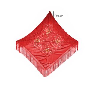 Mantón Flamenco en forma Cuadrado 145cm de pico