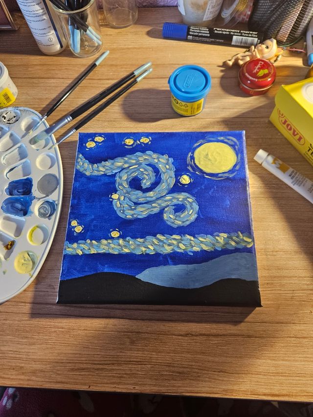 La noche estrellada (hecho a mano)