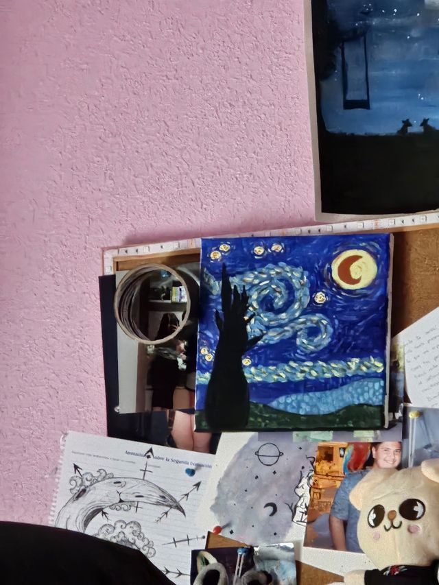 La noche estrellada (hecho a mano)