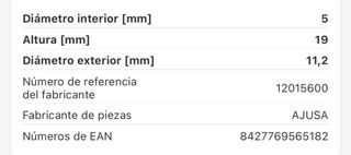 Kit vastago/reten de varvula marca Ajusa 204D4 bmw