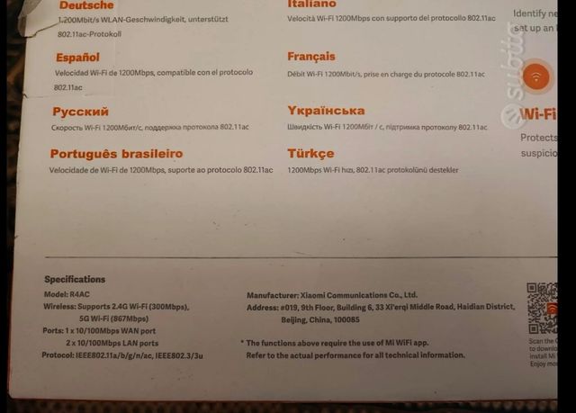 Xiaomi mi router 4A