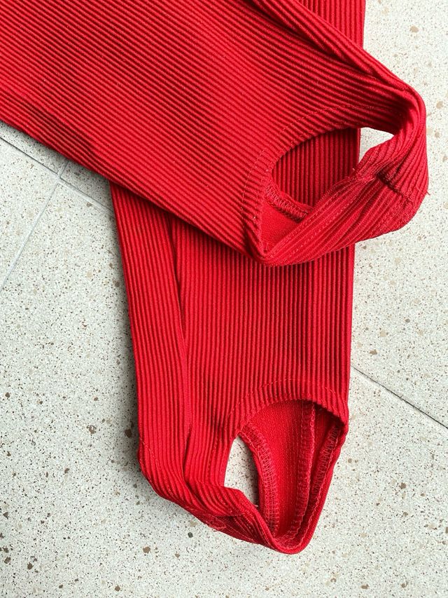 Leggings donna rosso