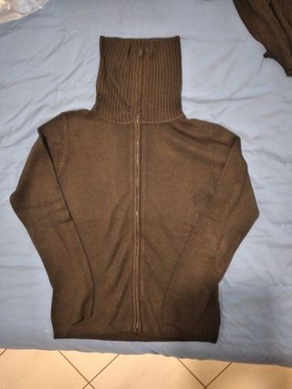 Cardigan nero M/L acrilico leggero