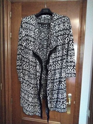 Chaqueta de lana larga
