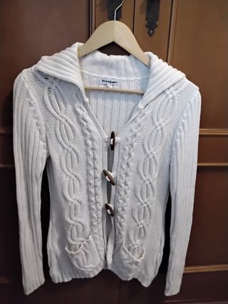 Chaqueta de lana blanca