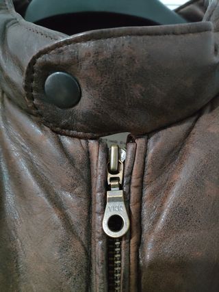 Chaleco piel marrón