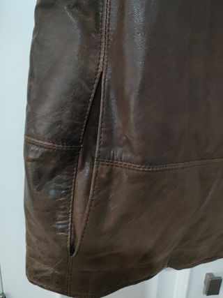 Chaleco piel marrón