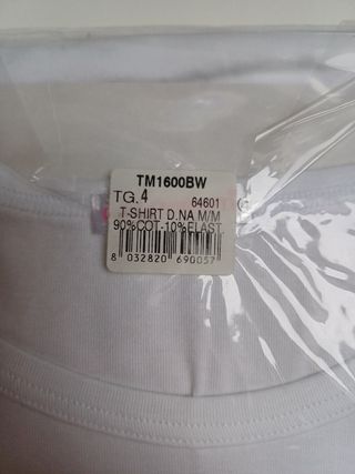 Maglietta intimo mezza manica bianca