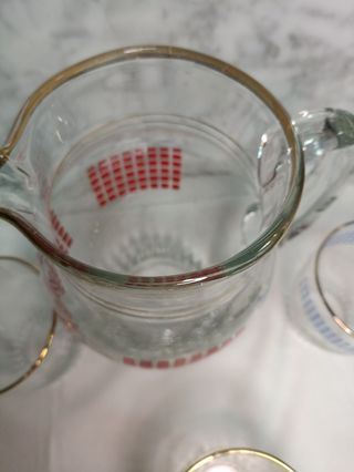 Jarra y vasos años 60